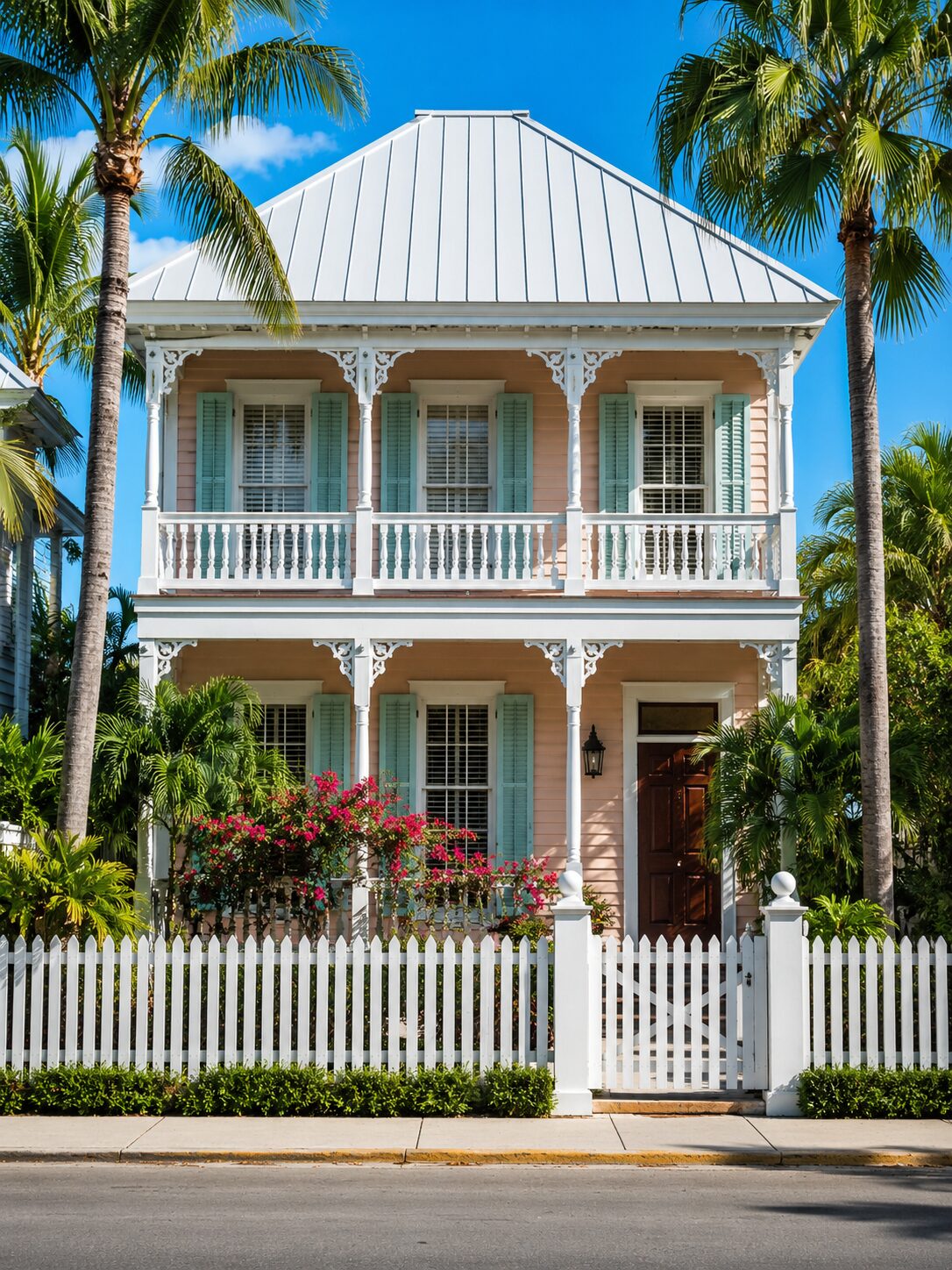 5V-crimp tin roof on a Conch cottage in Old Town, Key West
