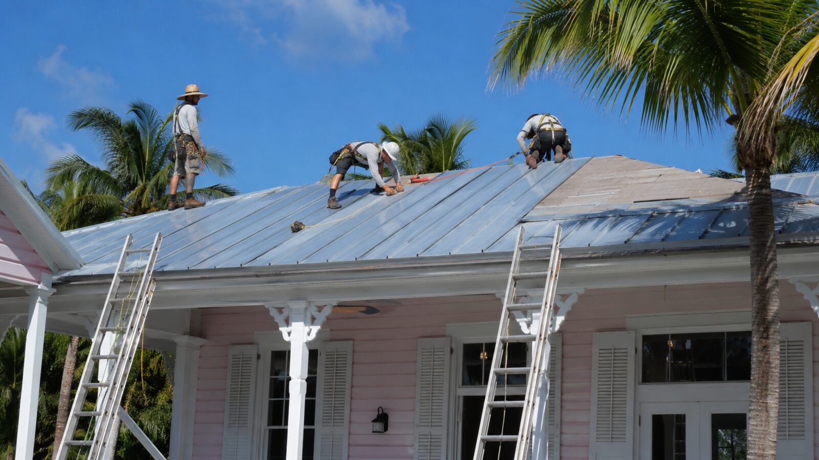 Metal roof installation in Key West, FL